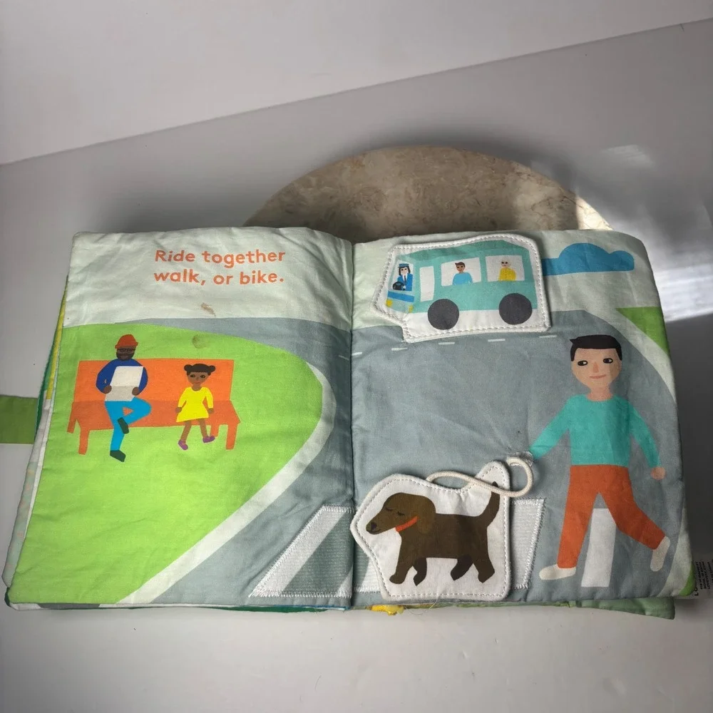 READ Lovevery Soft Cloth Book Green Plant a Seed Watch it Grow Organic Cotton‎
